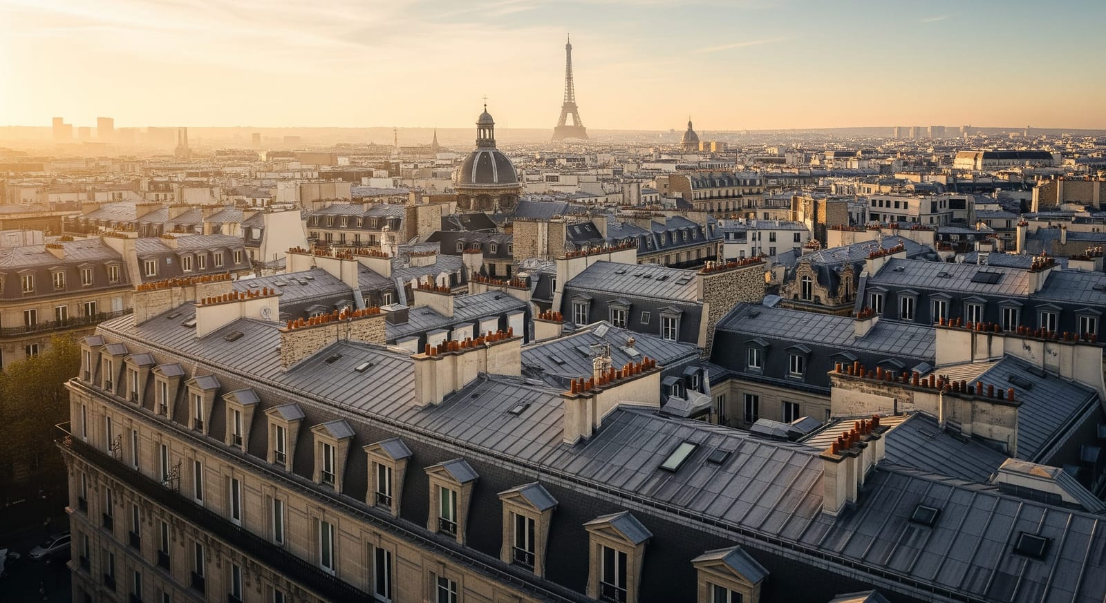 Vue intérieur appartement parisien haussmannien